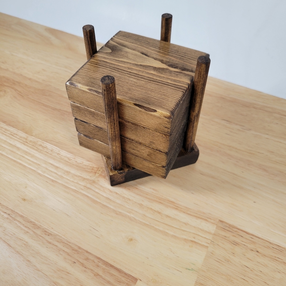 Wood Coaster Set Custom Hand Made